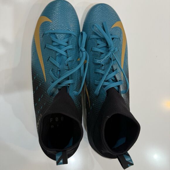 Nike Vapor Untouchable Pro 3 Football Cleats Men\'s Size 13 Blue/Green Gold Black main image 5